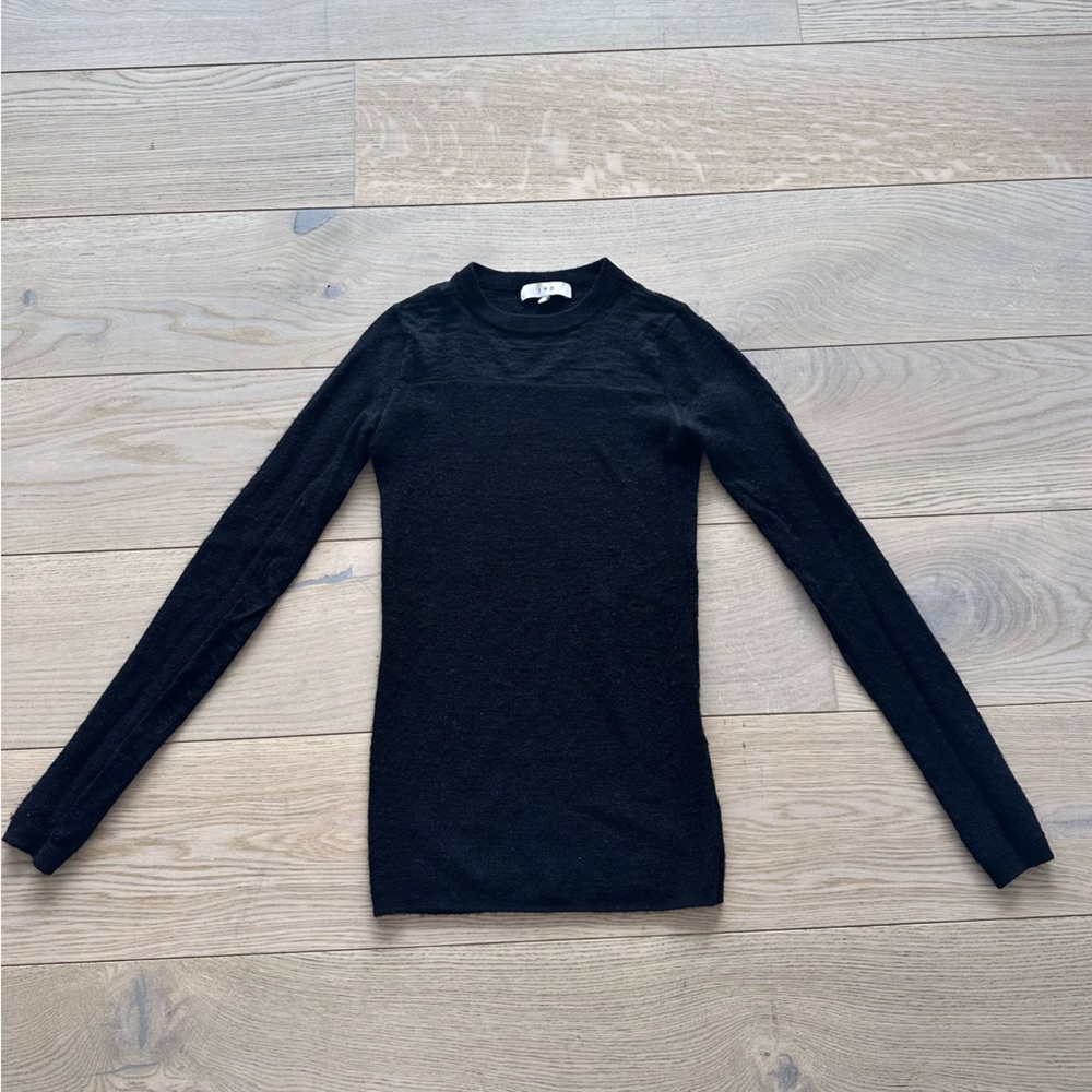 IRO black semi sheer sweater sz small
